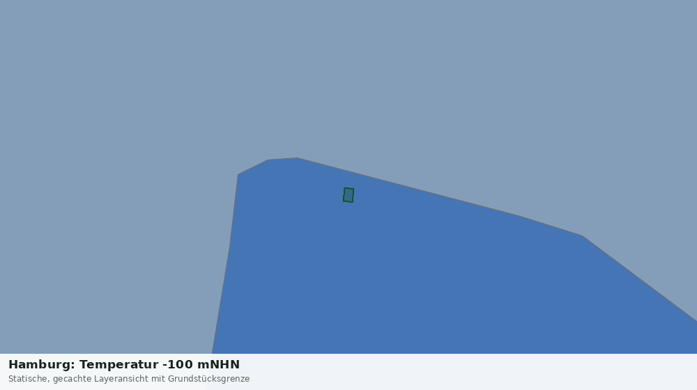 Statische Kartenansicht: Hamburg: Temperatur -100 mNHN