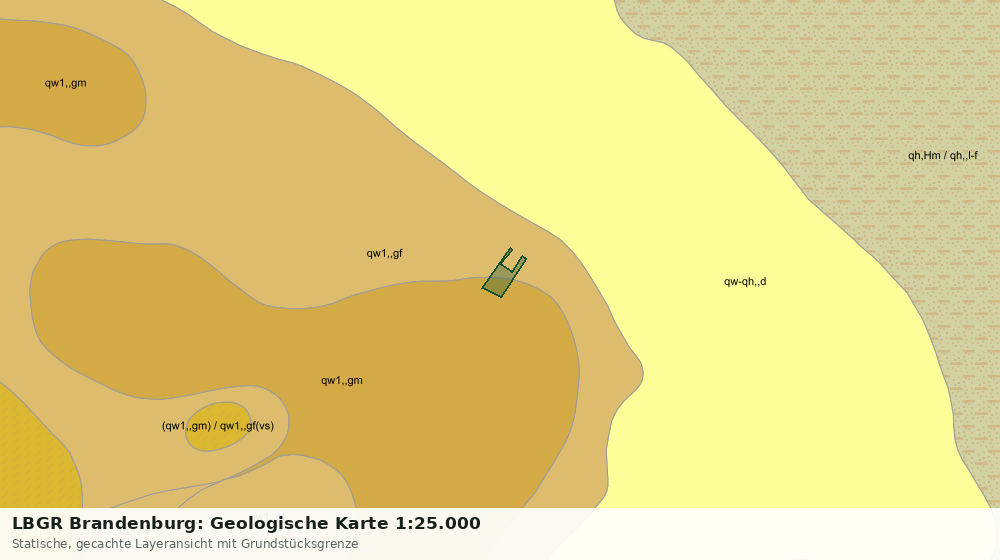 Statische Kartenansicht: LBGR Brandenburg: Geologische Karte 1:25.000
