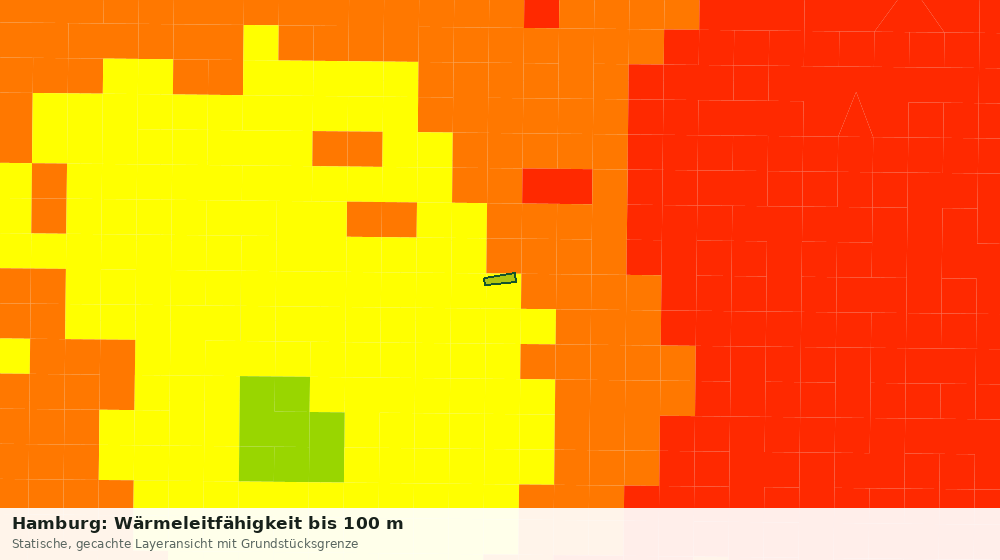 Statische Kartenansicht: Hamburg: Wärmeleitfähigkeit bis 100 m