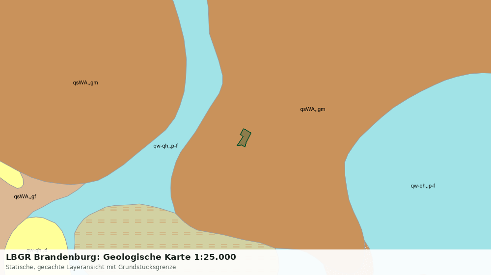 Statische Kartenansicht: LBGR Brandenburg: Geologische Karte 1:25.000
