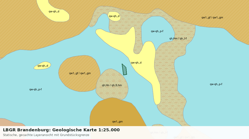 Statische Kartenansicht: LBGR Brandenburg: Geologische Karte 1:25.000