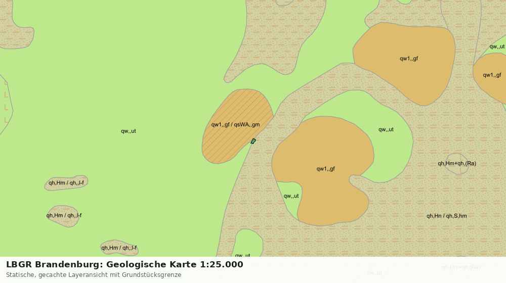 Statische Kartenansicht: LBGR Brandenburg: Geologische Karte 1:25.000