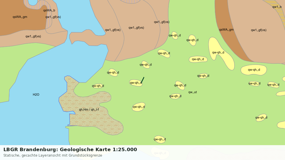 Statische Kartenansicht: LBGR Brandenburg: Geologische Karte 1:25.000