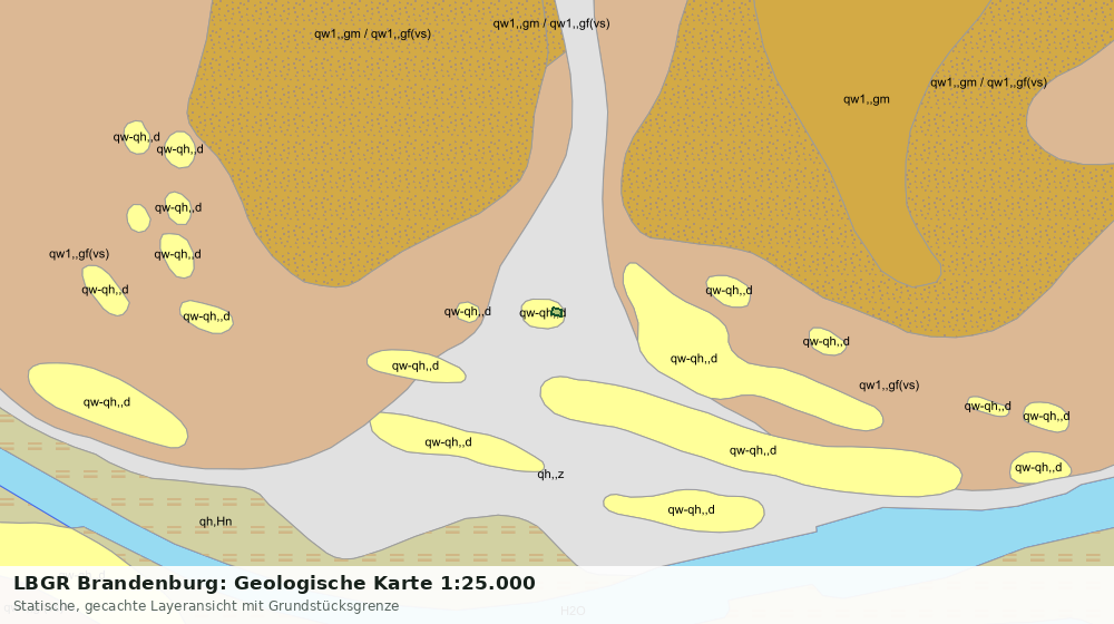 Statische Kartenansicht: LBGR Brandenburg: Geologische Karte 1:25.000