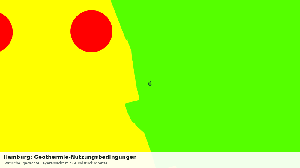 Statische Kartenansicht: Hamburg: Geothermie-Nutzungsbedingungen