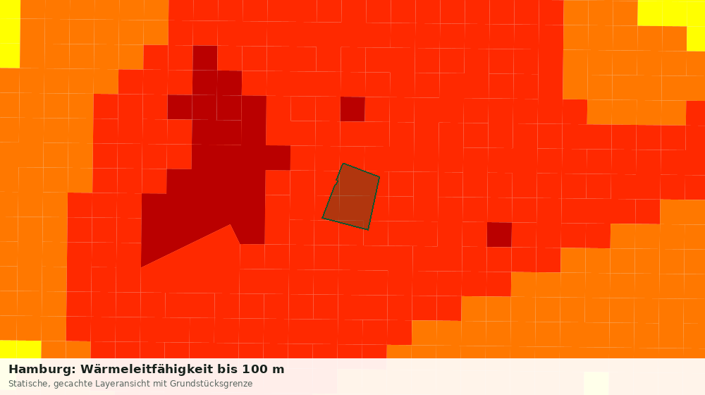 Statische Kartenansicht: Hamburg: Wärmeleitfähigkeit bis 100 m