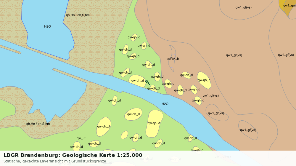 Statische Kartenansicht: LBGR Brandenburg: Geologische Karte 1:25.000