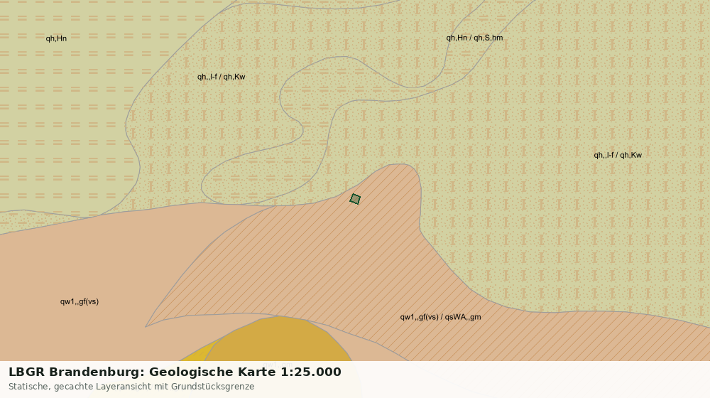 Statische Kartenansicht: LBGR Brandenburg: Geologische Karte 1:25.000