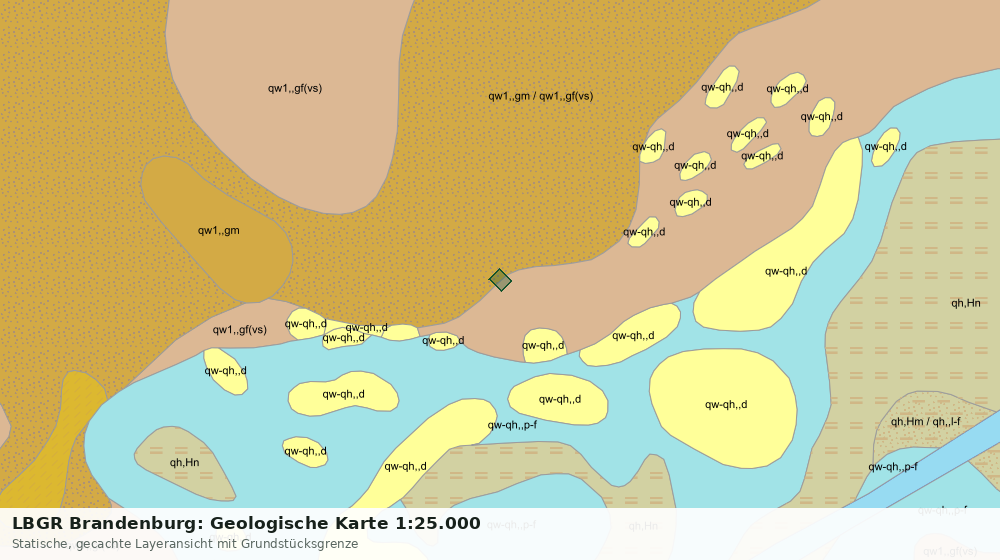 Statische Kartenansicht: LBGR Brandenburg: Geologische Karte 1:25.000