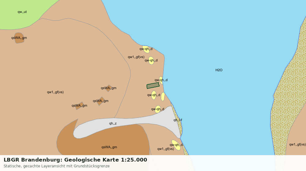 Statische Kartenansicht: LBGR Brandenburg: Geologische Karte 1:25.000
