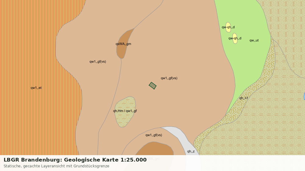 Statische Kartenansicht: LBGR Brandenburg: Geologische Karte 1:25.000