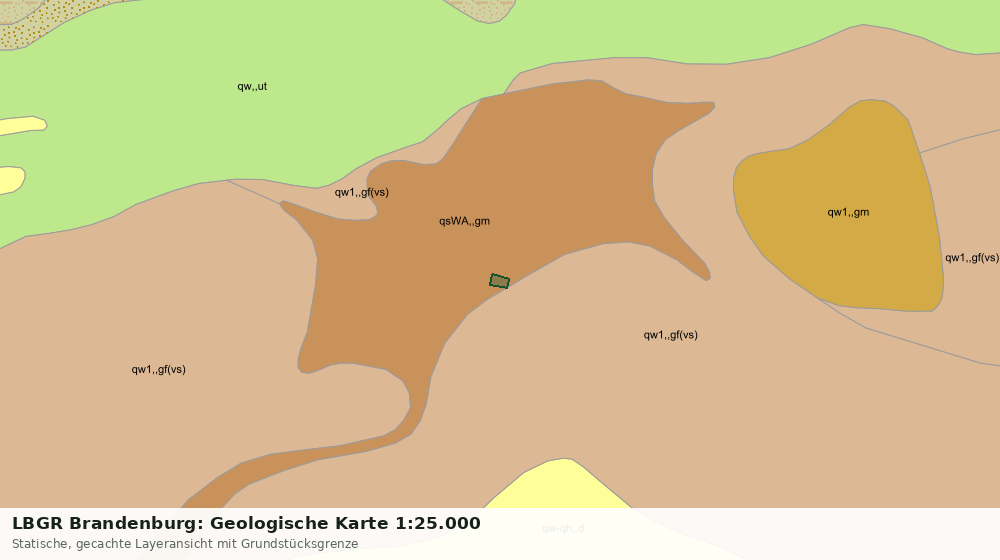 Statische Kartenansicht: LBGR Brandenburg: Geologische Karte 1:25.000
