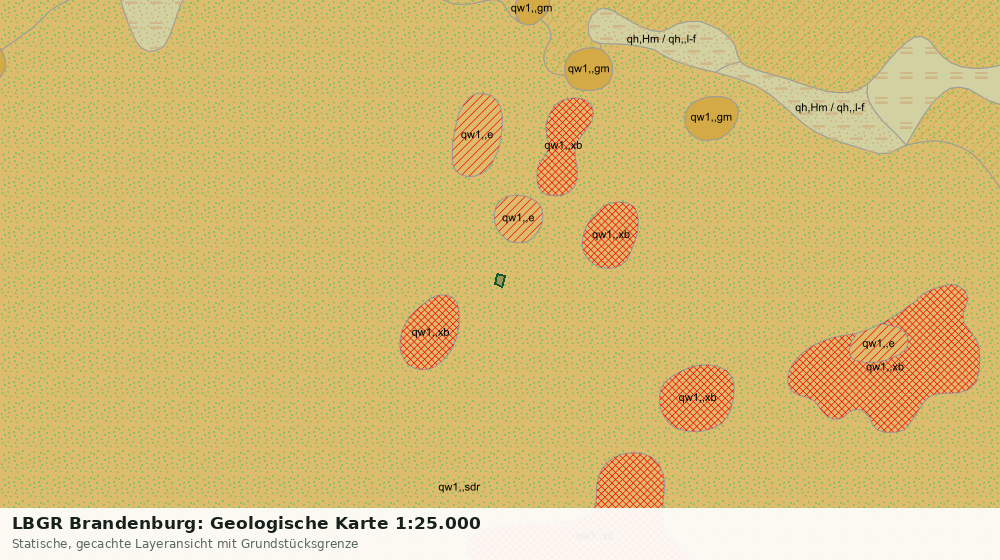 Statische Kartenansicht: LBGR Brandenburg: Geologische Karte 1:25.000