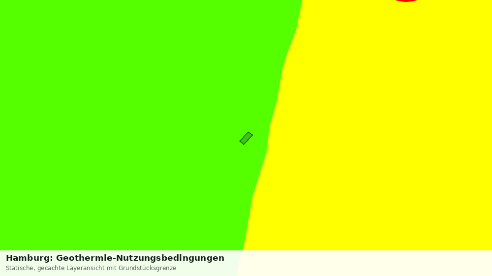 Statische Kartenansicht: Hamburg: Geothermie-Nutzungsbedingungen