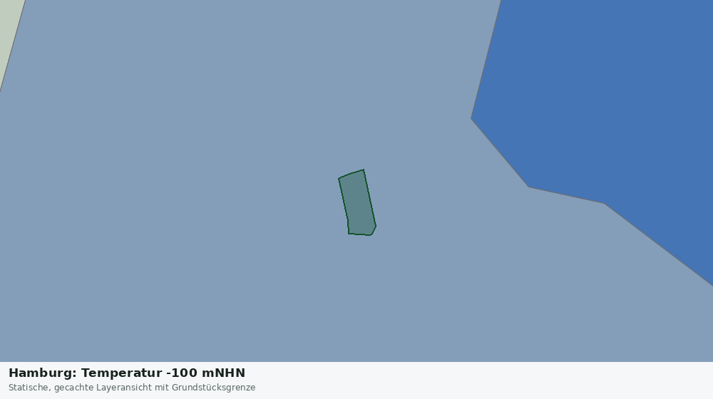 Statische Kartenansicht: Hamburg: Temperatur -100 mNHN