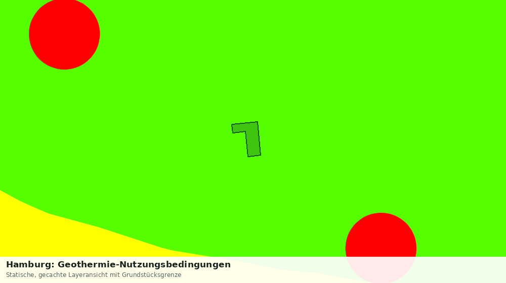 Statische Kartenansicht: Hamburg: Geothermie-Nutzungsbedingungen