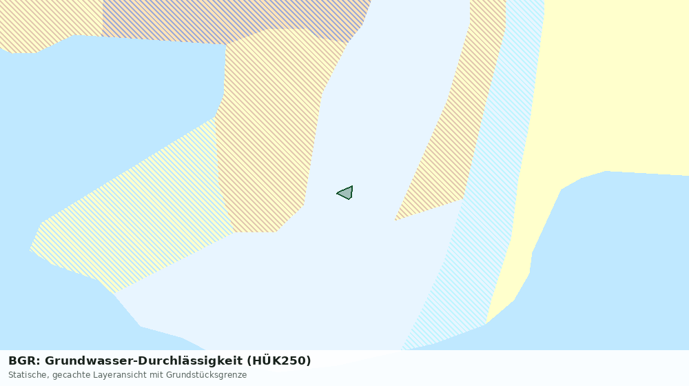 Statische Kartenansicht: BGR: Grundwasser-Durchlässigkeit (HÜK250)