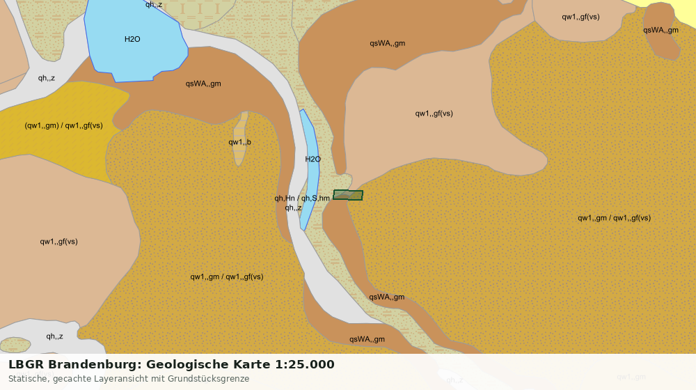 Statische Kartenansicht: LBGR Brandenburg: Geologische Karte 1:25.000