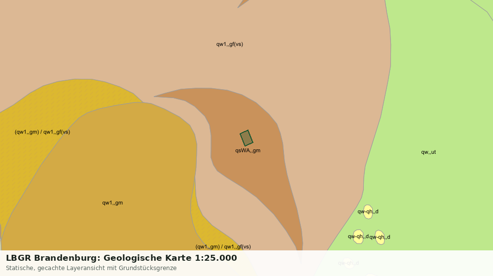 Statische Kartenansicht: LBGR Brandenburg: Geologische Karte 1:25.000