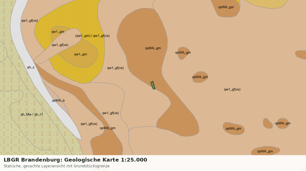 Statische Kartenansicht: LBGR Brandenburg: Geologische Karte 1:25.000