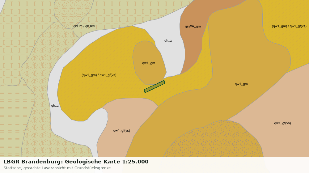 Statische Kartenansicht: LBGR Brandenburg: Geologische Karte 1:25.000