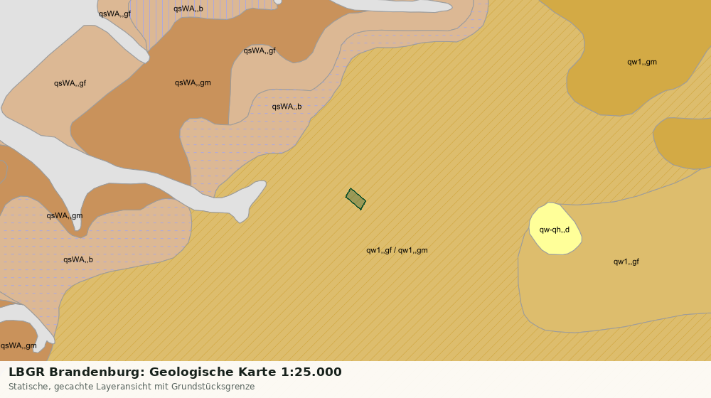 Statische Kartenansicht: LBGR Brandenburg: Geologische Karte 1:25.000