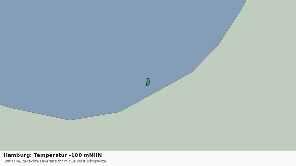 Statische Kartenansicht: Hamburg: Temperatur -100 mNHN