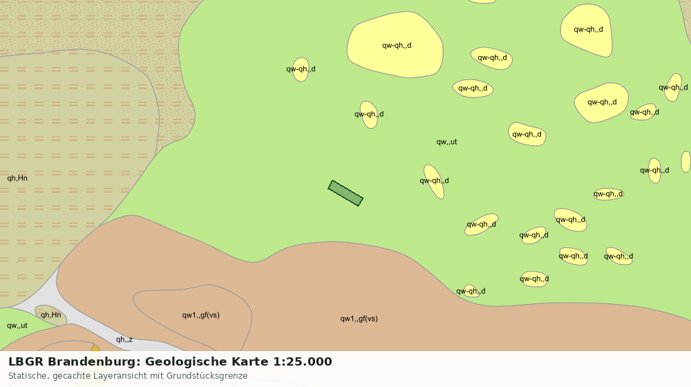 Statische Kartenansicht: LBGR Brandenburg: Geologische Karte 1:25.000