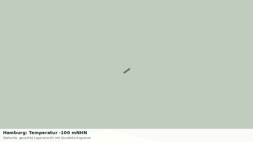 Statische Kartenansicht: Hamburg: Temperatur -100 mNHN