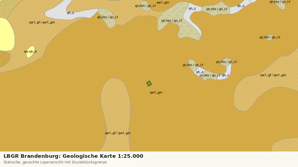 Statische Kartenansicht: LBGR Brandenburg: Geologische Karte 1:25.000