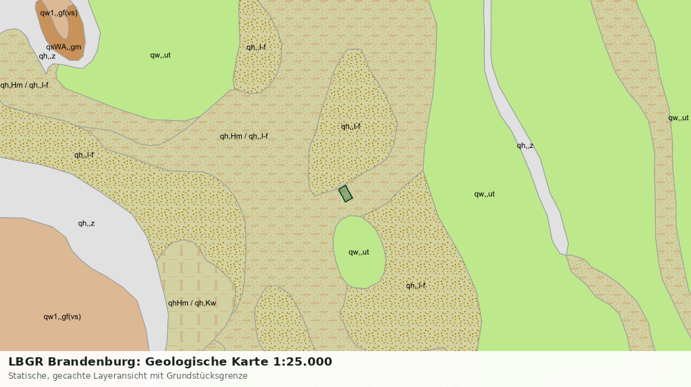Statische Kartenansicht: LBGR Brandenburg: Geologische Karte 1:25.000