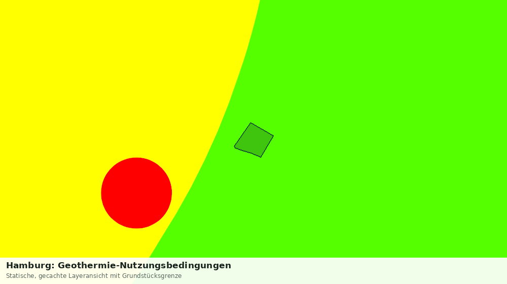 Statische Kartenansicht: Hamburg: Geothermie-Nutzungsbedingungen