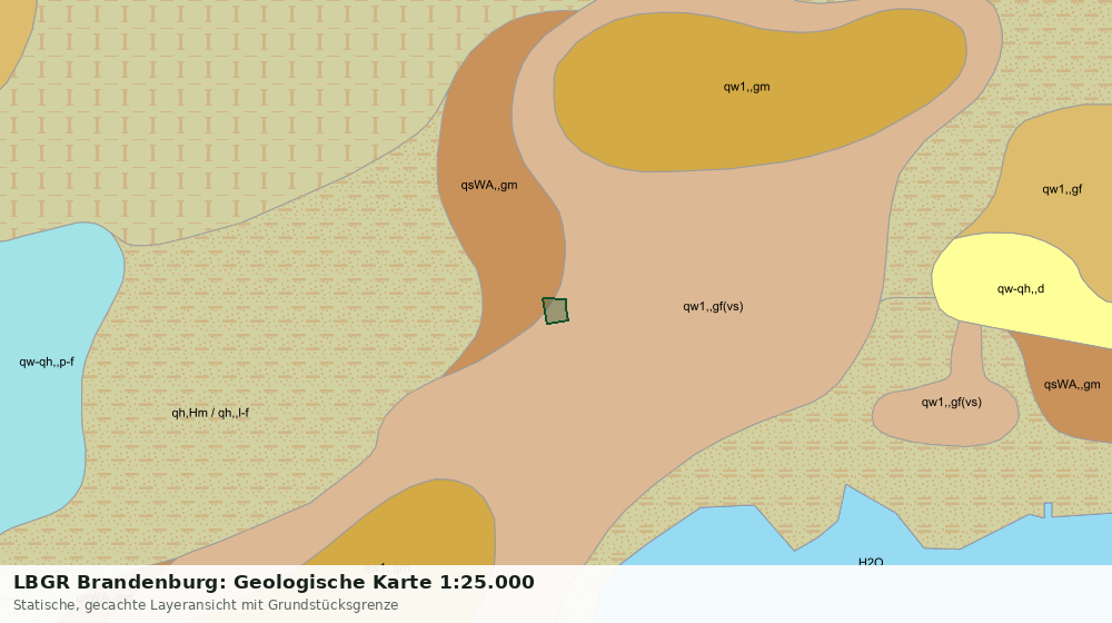 Statische Kartenansicht: LBGR Brandenburg: Geologische Karte 1:25.000