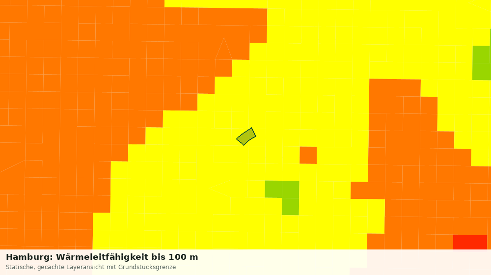 Statische Kartenansicht: Hamburg: Wärmeleitfähigkeit bis 100 m