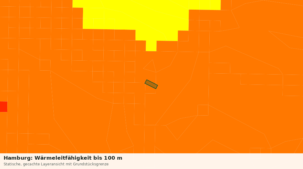 Statische Kartenansicht: Hamburg: Wärmeleitfähigkeit bis 100 m