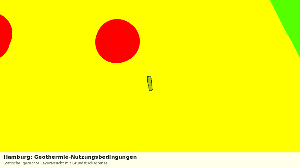 Statische Kartenansicht: Hamburg: Geothermie-Nutzungsbedingungen