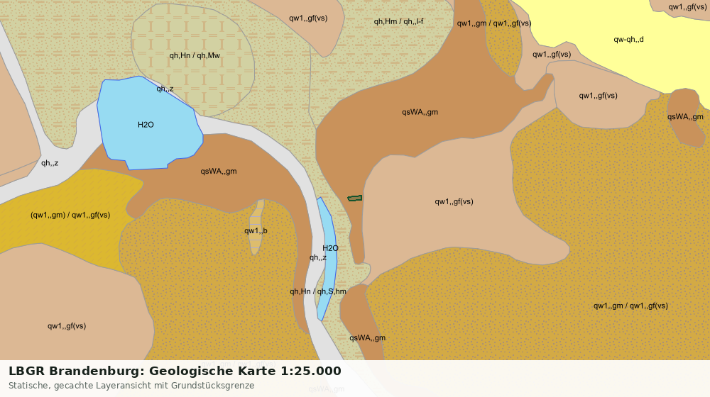 Statische Kartenansicht: LBGR Brandenburg: Geologische Karte 1:25.000
