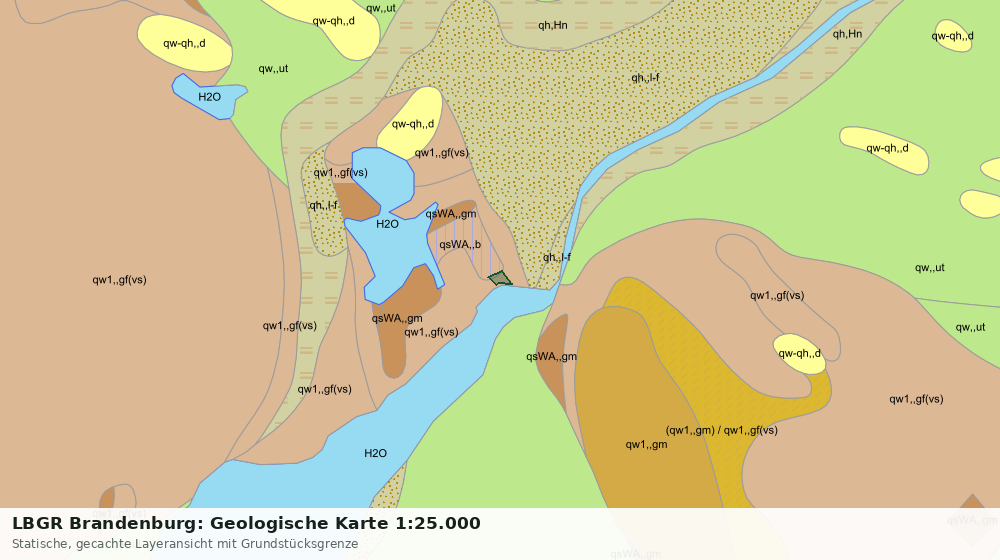 Statische Kartenansicht: LBGR Brandenburg: Geologische Karte 1:25.000