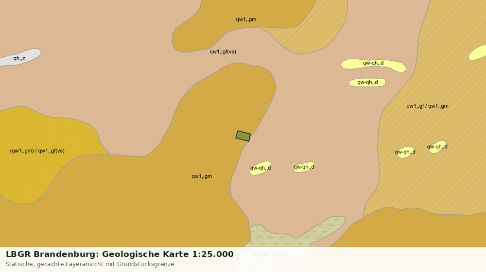 Statische Kartenansicht: LBGR Brandenburg: Geologische Karte 1:25.000