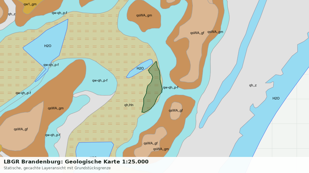 Statische Kartenansicht: LBGR Brandenburg: Geologische Karte 1:25.000