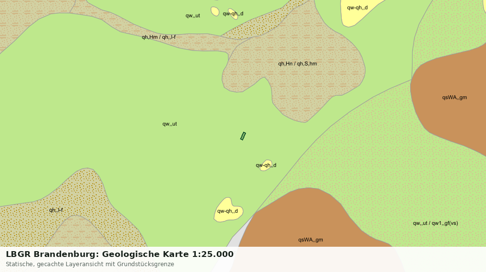 Statische Kartenansicht: LBGR Brandenburg: Geologische Karte 1:25.000
