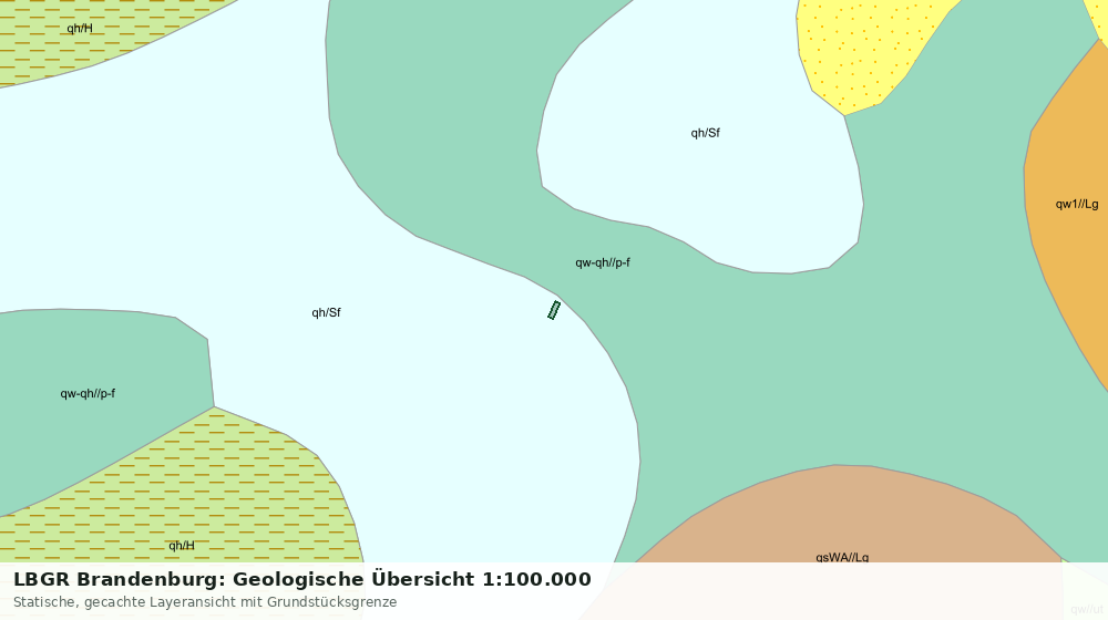 Statische Kartenansicht: LBGR Brandenburg: Geologische Übersicht 1:100.000