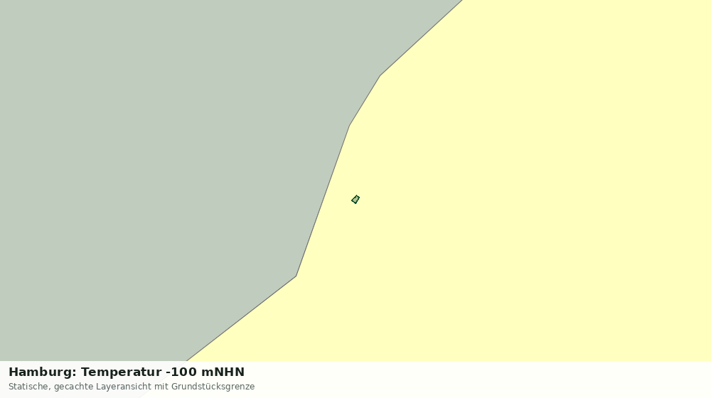 Statische Kartenansicht: Hamburg: Temperatur -100 mNHN
