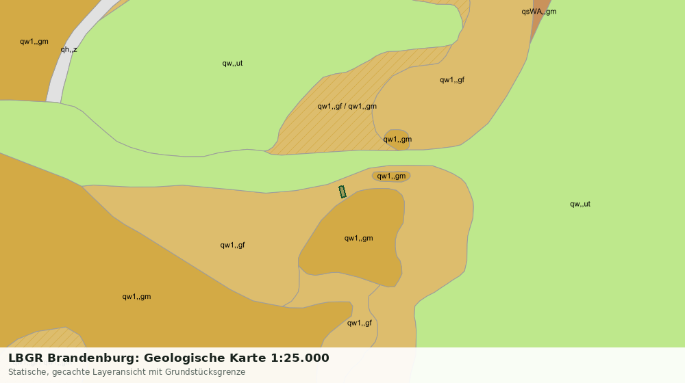 Statische Kartenansicht: LBGR Brandenburg: Geologische Karte 1:25.000