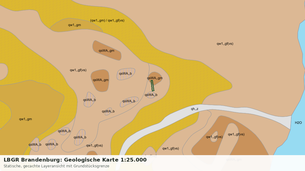 Statische Kartenansicht: LBGR Brandenburg: Geologische Karte 1:25.000