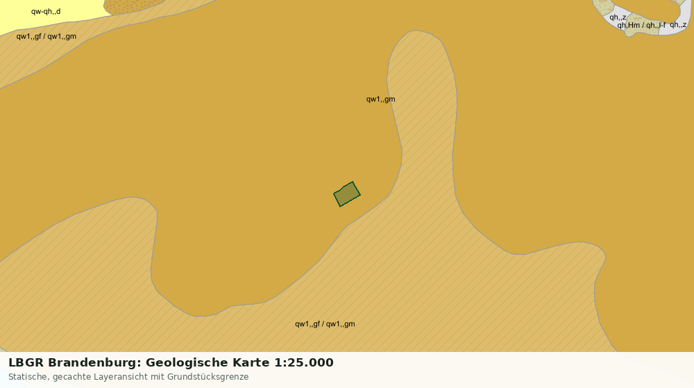 Statische Kartenansicht: LBGR Brandenburg: Geologische Karte 1:25.000