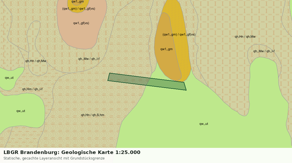 Statische Kartenansicht: LBGR Brandenburg: Geologische Karte 1:25.000