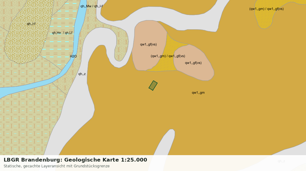 Statische Kartenansicht: LBGR Brandenburg: Geologische Karte 1:25.000