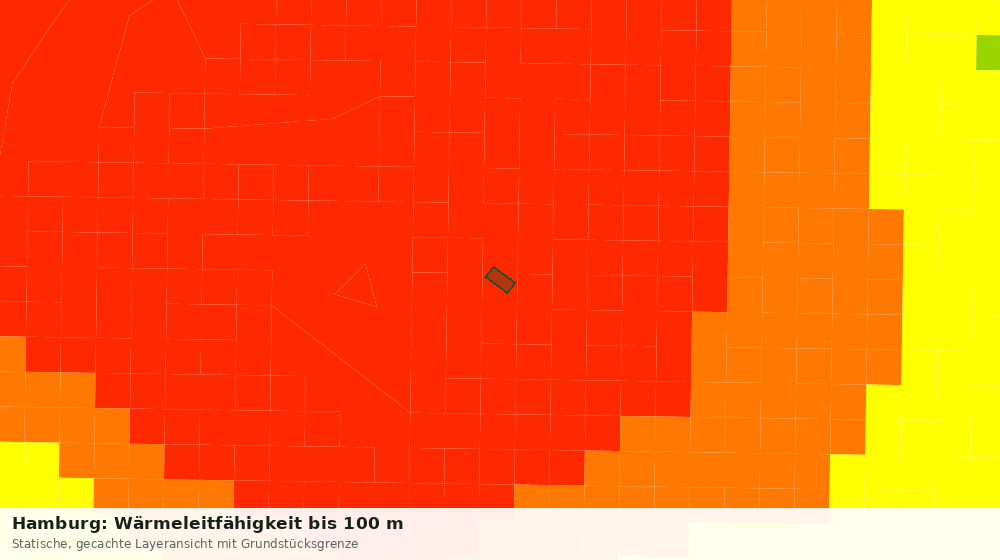 Statische Kartenansicht: Hamburg: Wärmeleitfähigkeit bis 100 m