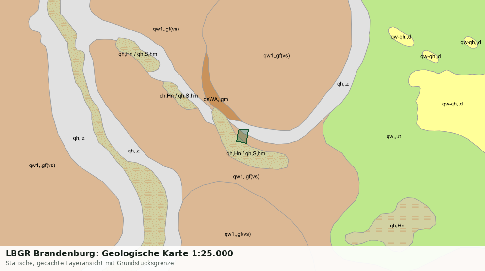 Statische Kartenansicht: LBGR Brandenburg: Geologische Karte 1:25.000